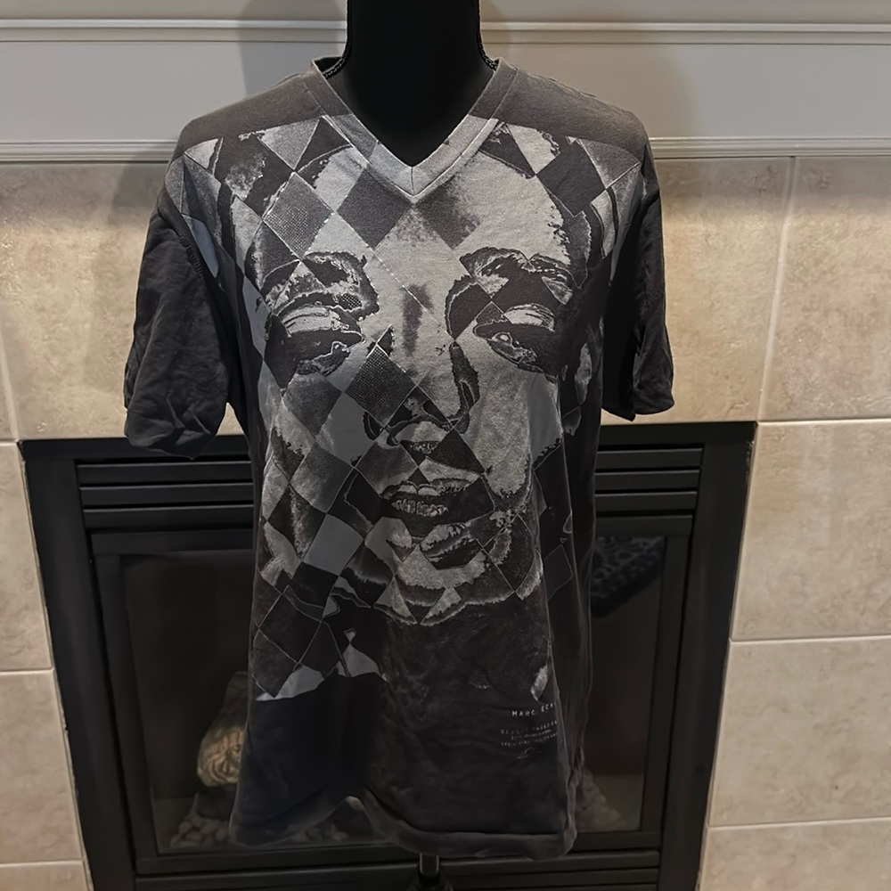 Gray & Silver Marc Ecko Men’s Graphic Tee